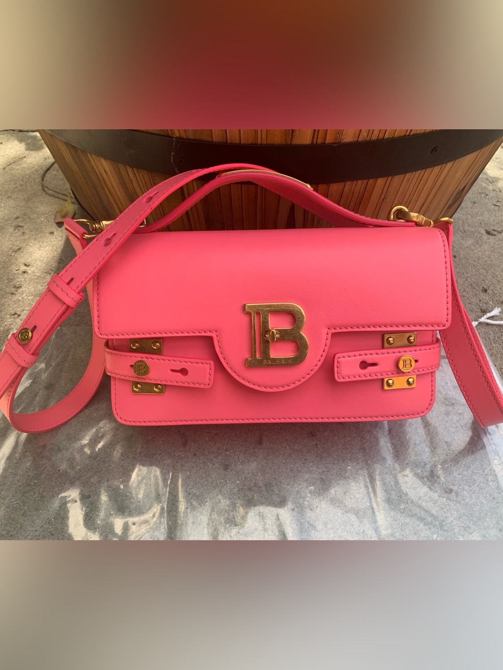 Balmain B Buzz 24 Handbag in Pink